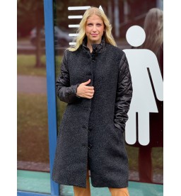 ONLY-M Woll-Mantel mit Stepp-Ärmel, tall