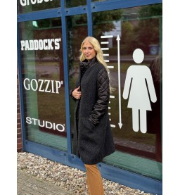 ONLY-M Woll-Mantel mit Stepp-Ärmel, tall